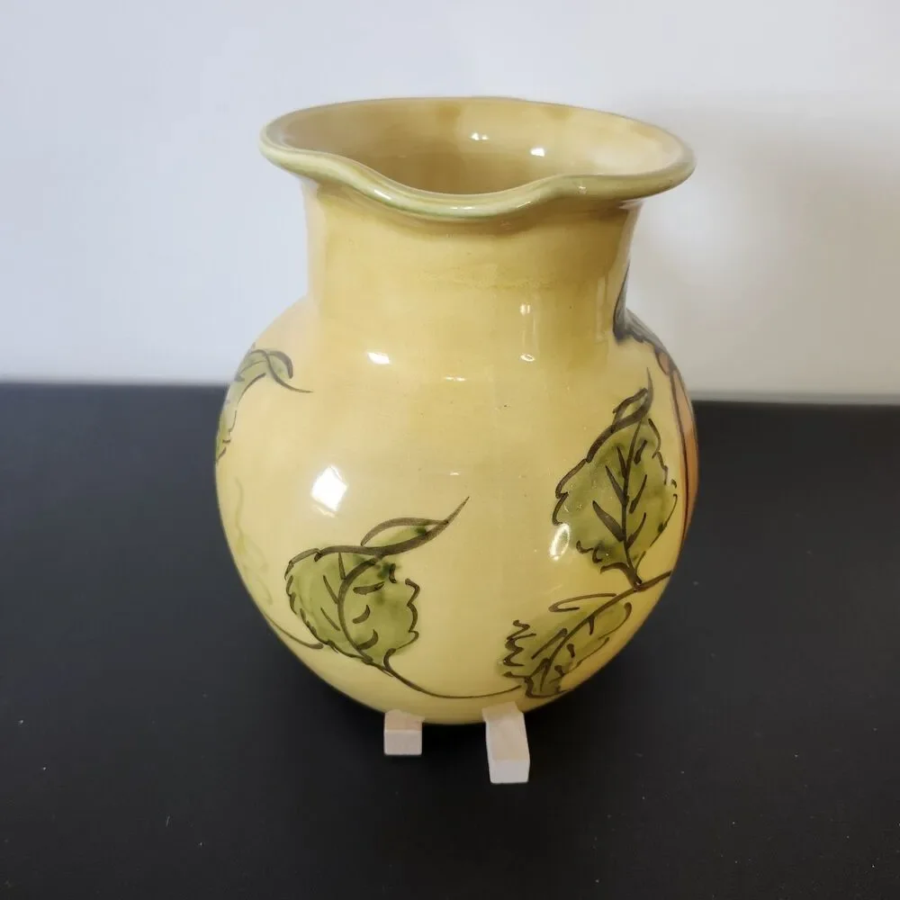 Williams Sonoma Pumpkin Harvest Pitcher Ceramic Made in Italy Fall Thanksgiving